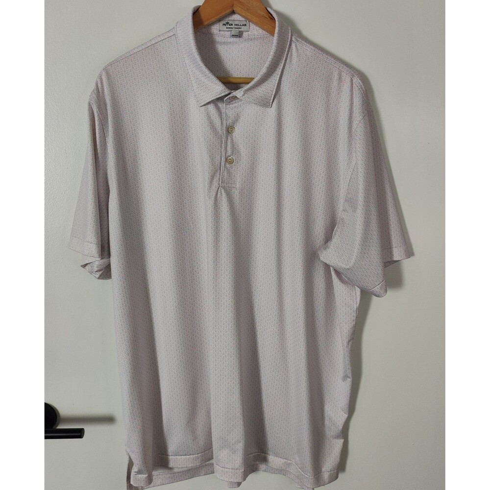 Peter Millar Summer Comfort Polo Shirt Mens XL Cocktail Party Performance Golf
